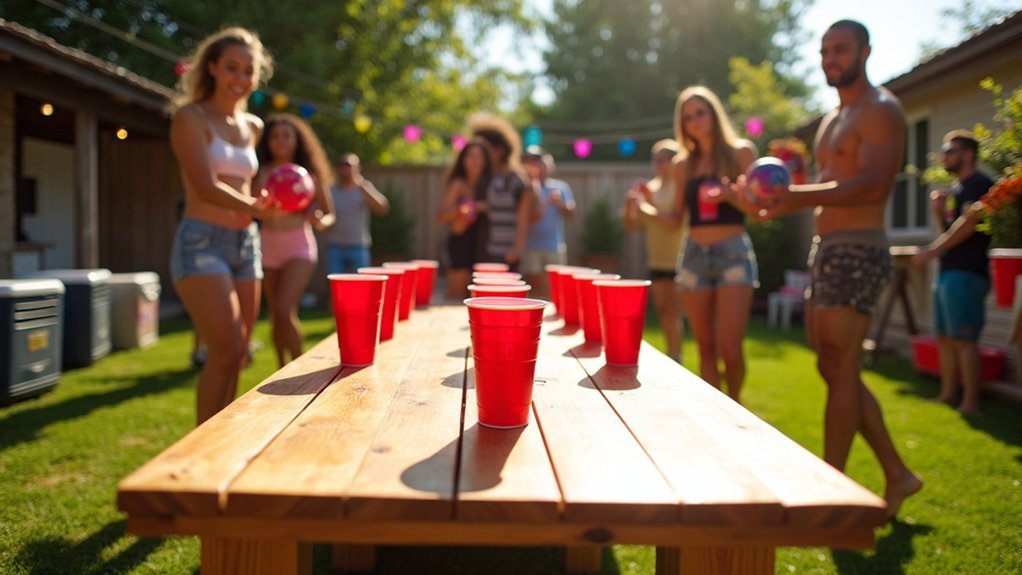 oversized yard pong tournament