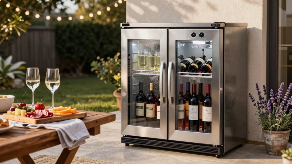 patio wine fridge temperature guidance