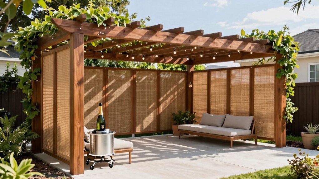 pergola privacy various material options