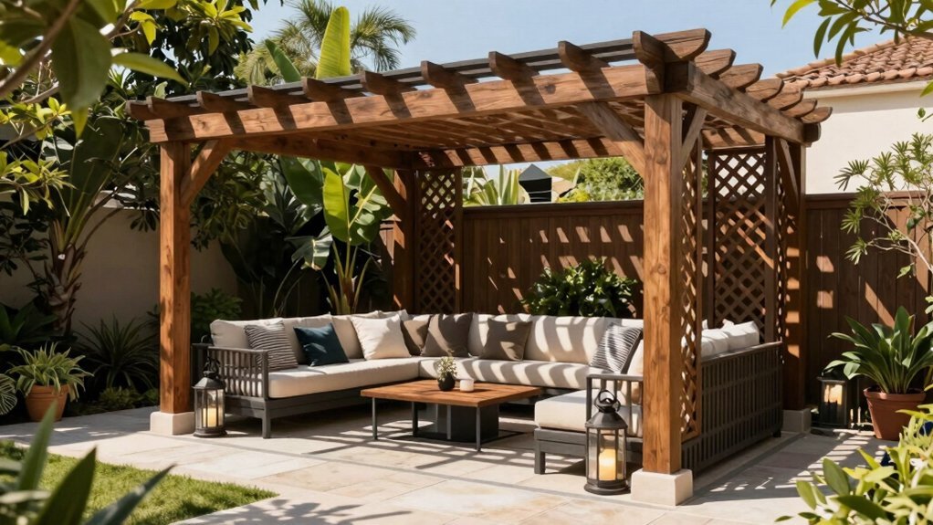 pergola size matches entertaining space