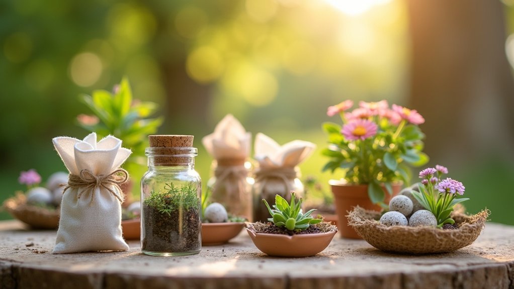 personalized garden inspired party favors