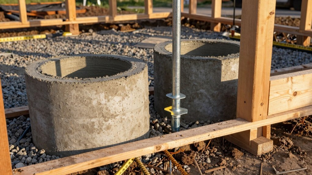 pier sonotube for stability spikes support