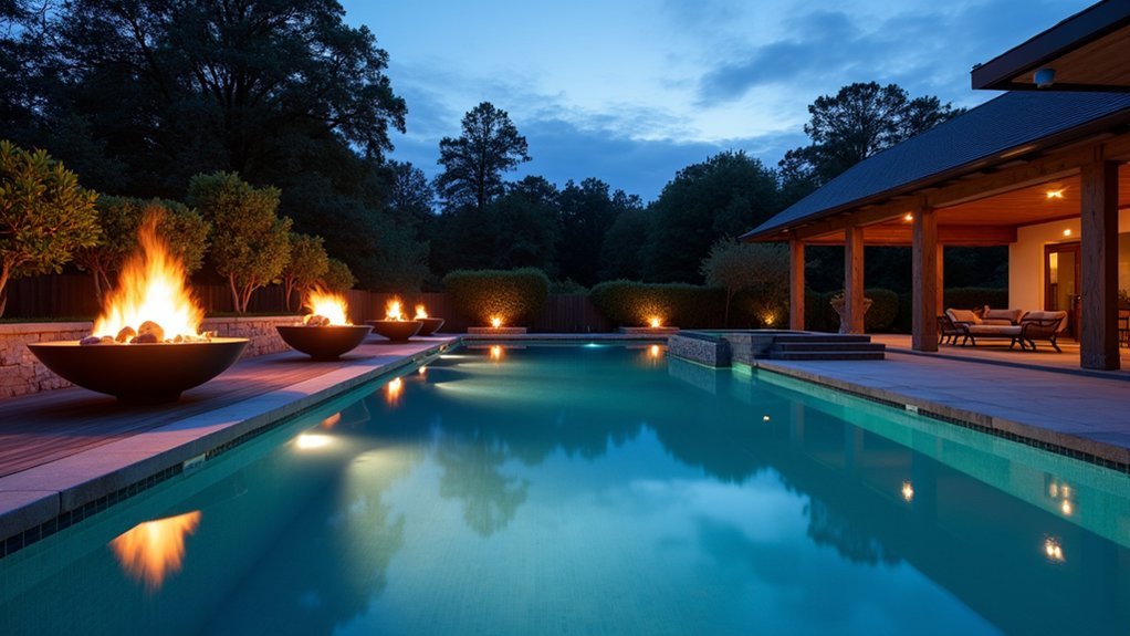 pool and fire features