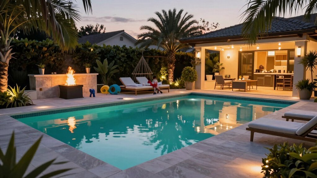 pool landscape design entertainment ready