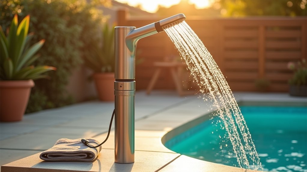 portable movable outdoor showers