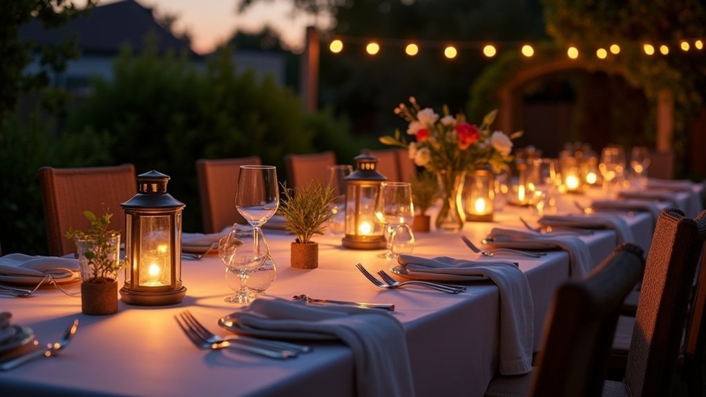 portable rechargeable lamps for outdoor dining