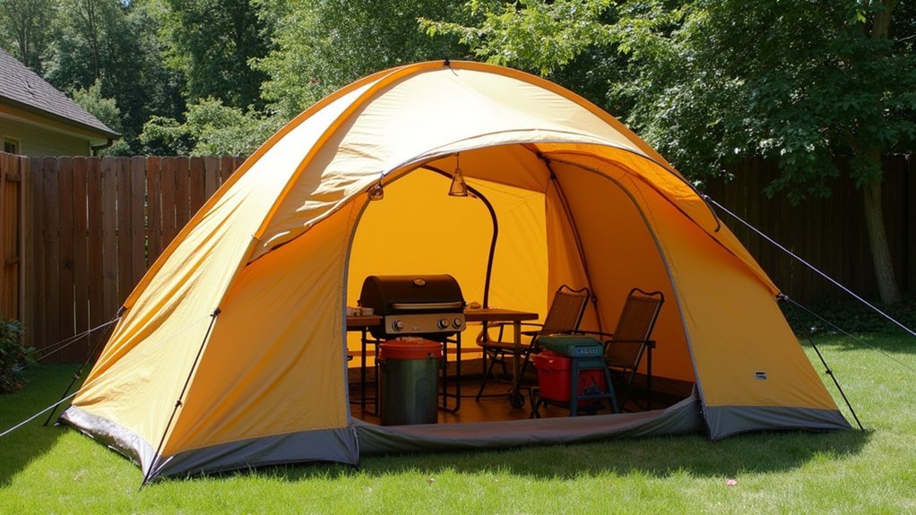 position tent for wind stability