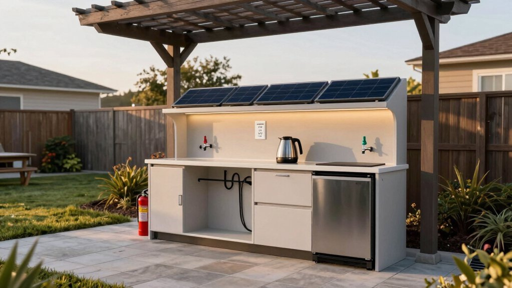 power safe outdoor beverage station setup