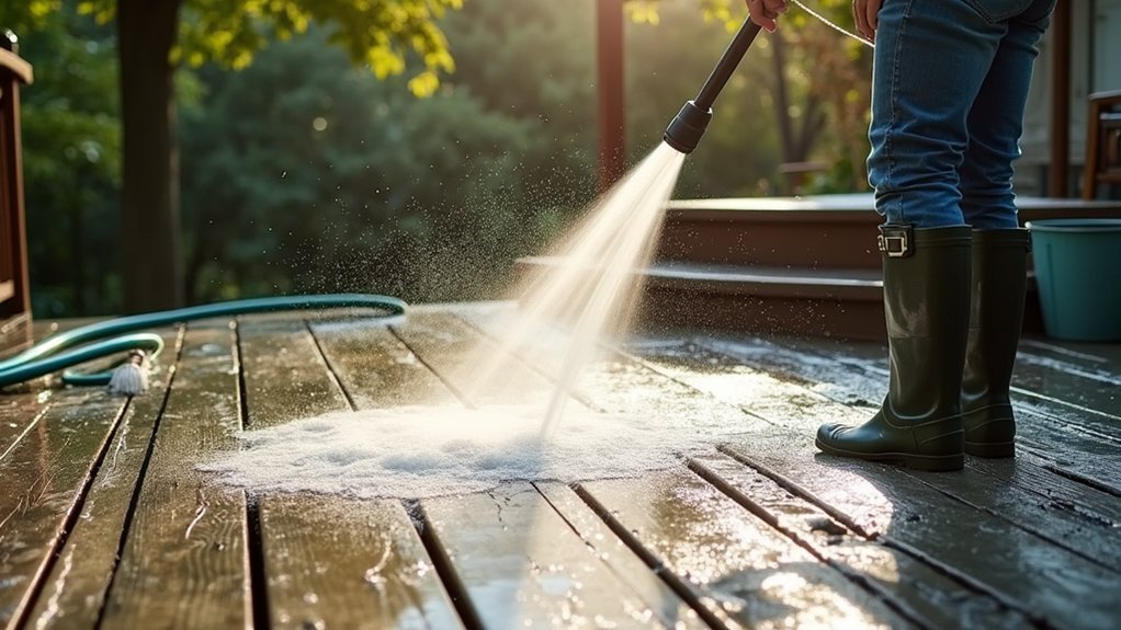 power wash deck properly