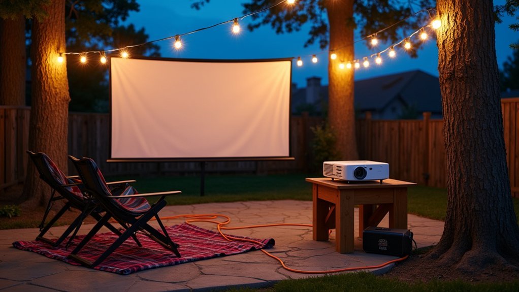 powering an outdoor projector