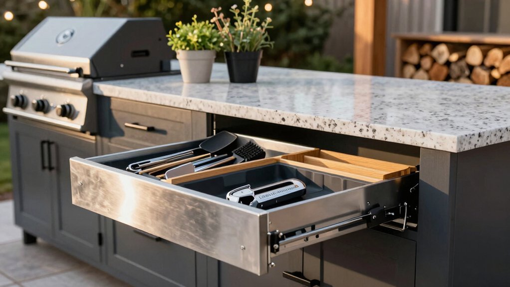 pull out drawer with modular dividers