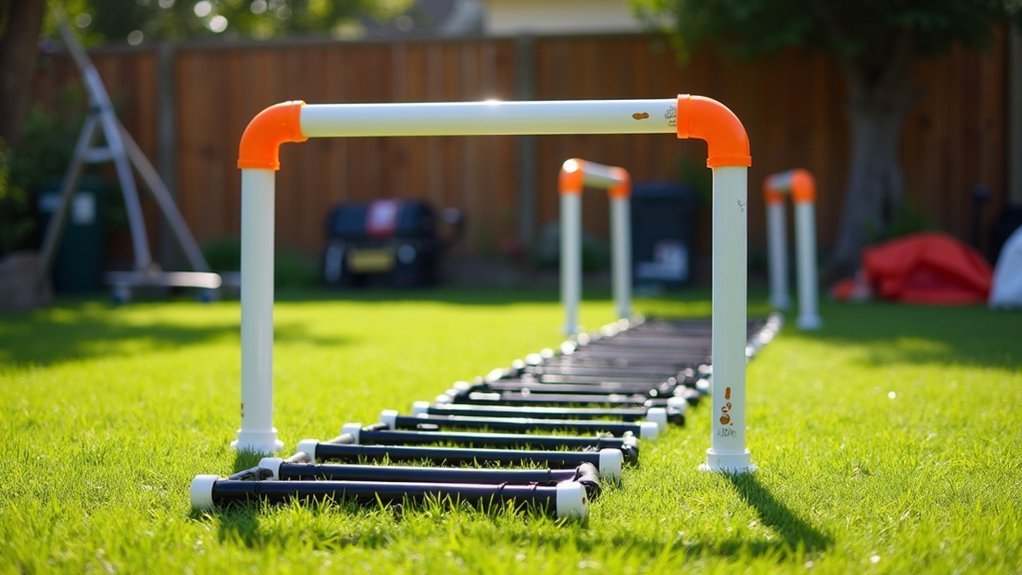 pvc hurdle ladder setup