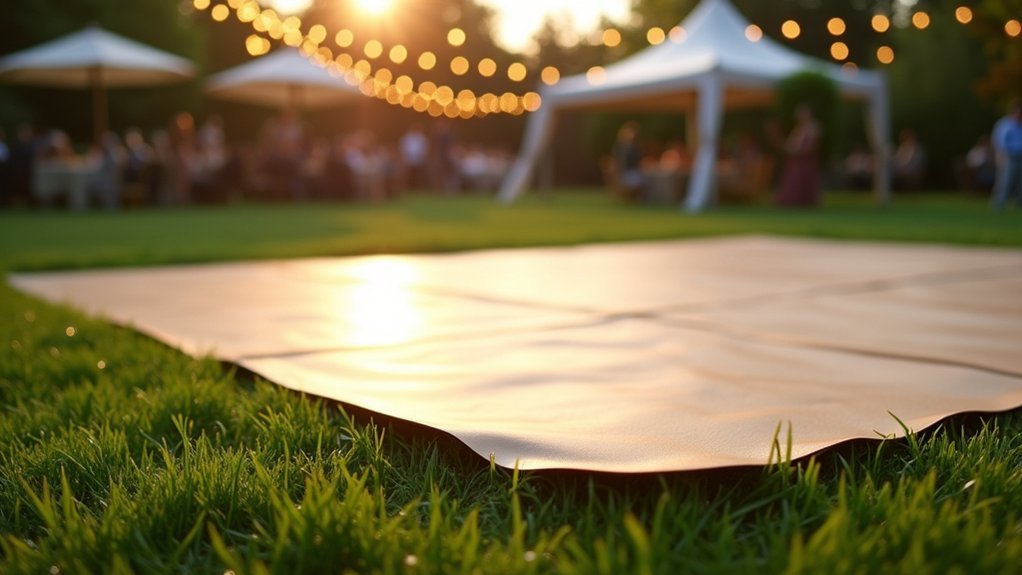 quality tent flooring protects lawn and footing
