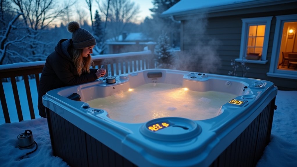 reduce winter hot tub costs