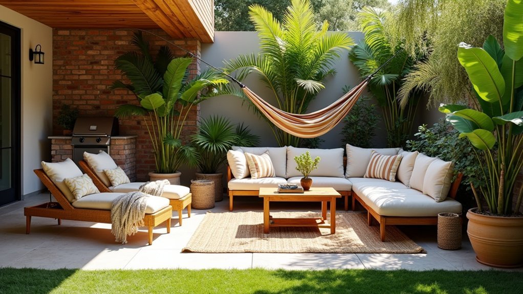 relaxing weatherproof loungers and hammocks