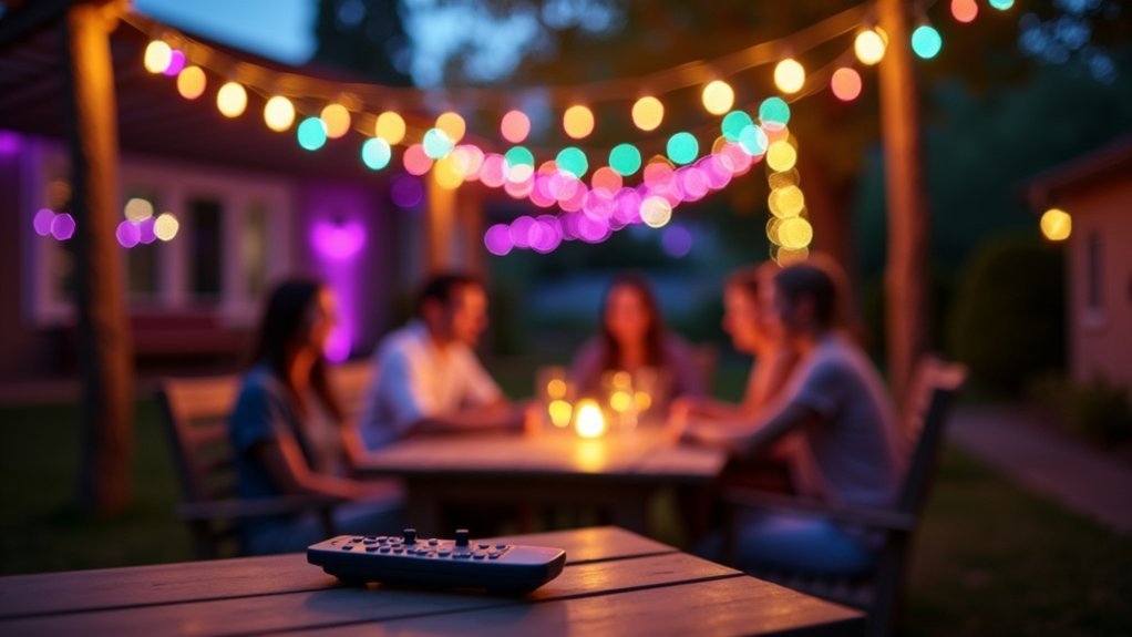 remote controlled weatherproof rgb lights