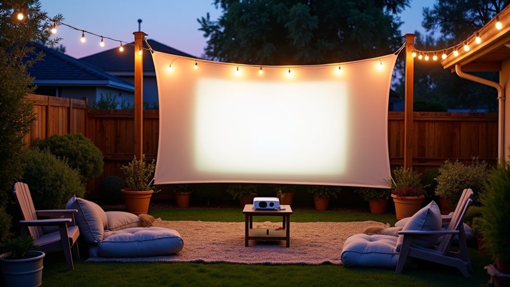 retractable high opacity outdoor screen