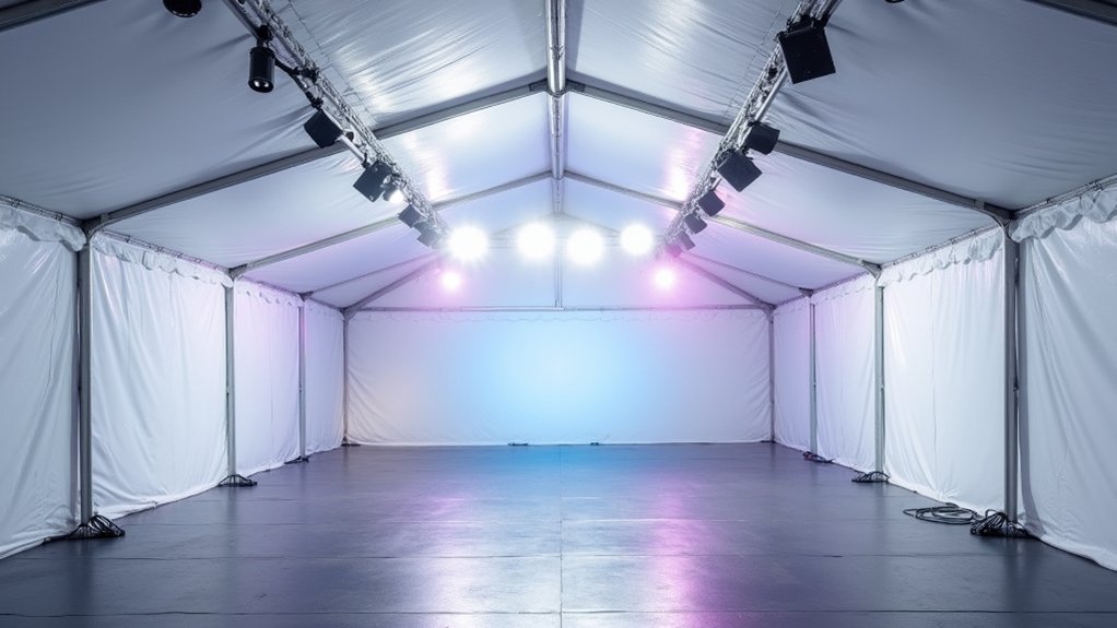 safe efficient tent lighting power planning