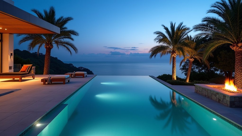 seamless horizon connecting water illusion