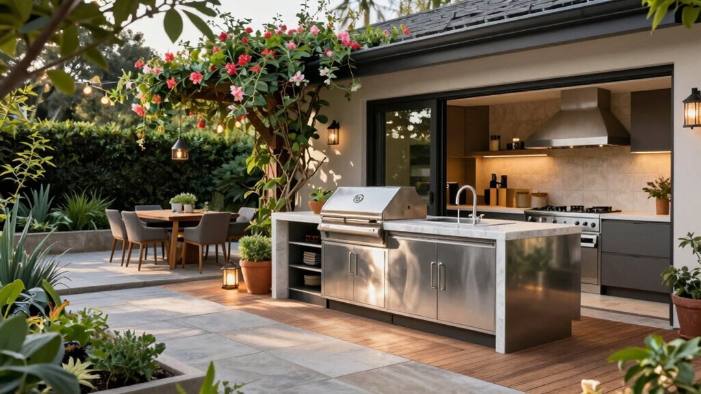 seamless indoor outdoor kitchen integration