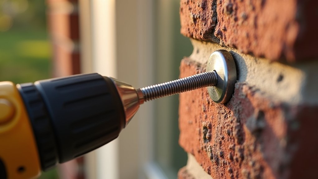 secure anchors to structure