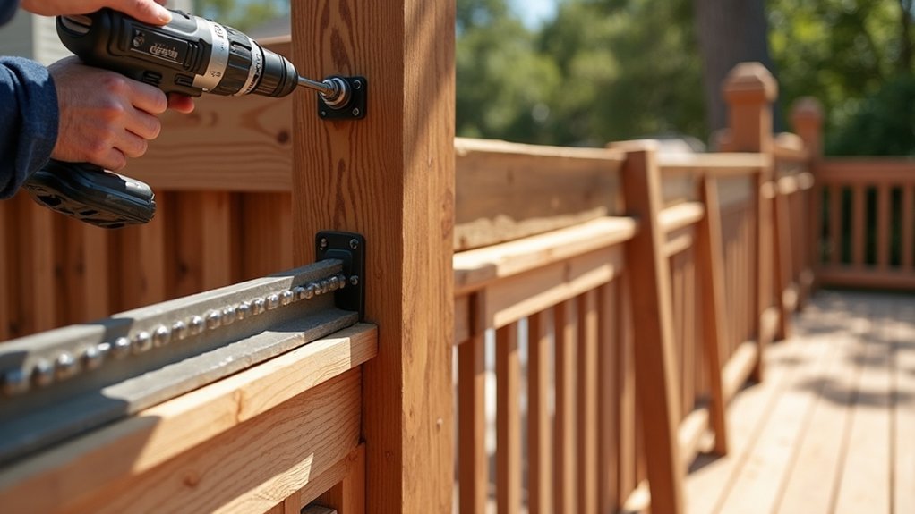 secure brackets with bolts