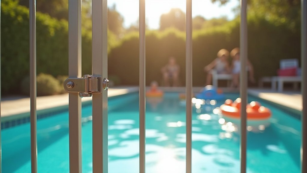 self latching four foot pool fence