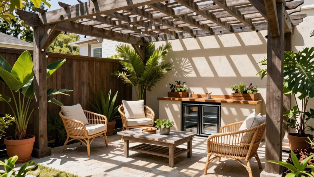 shade seating lighting privacy zones