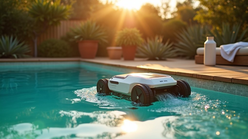 solar powered robotic pool cleaners