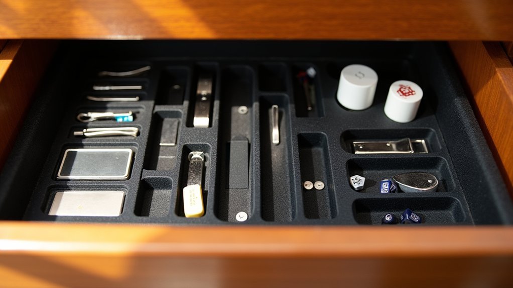 specialized scorekeeping storage compartments