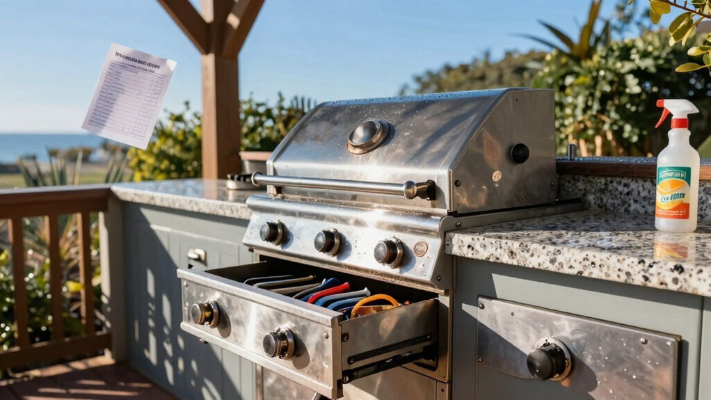 spring outdoor kitchen maintenance checklist