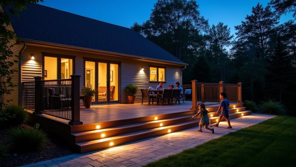 stair motion railing lighting