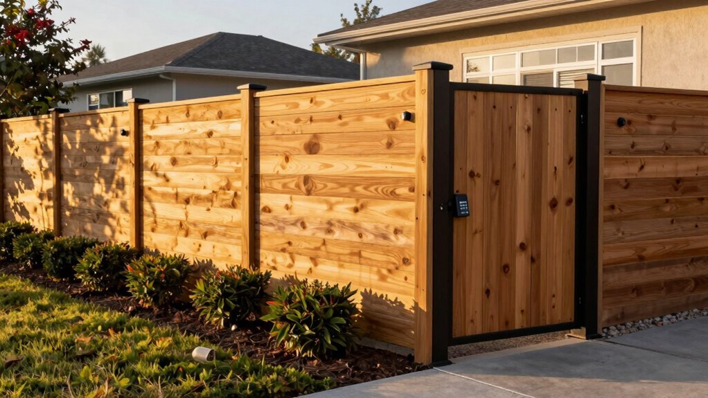 steel corner fence with adjustable infill options