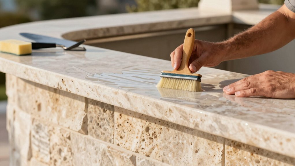 stone bar finishes seals maintenance