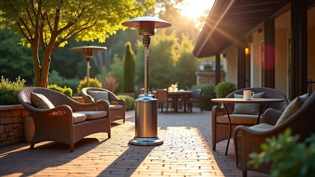 strategic safe outdoor heater placement