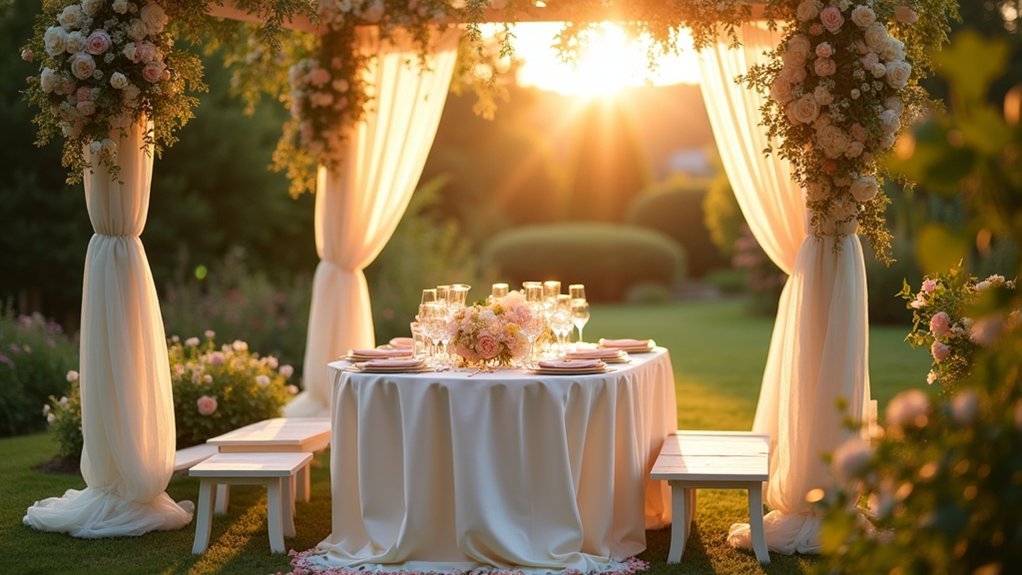 stunning garden party backdrops