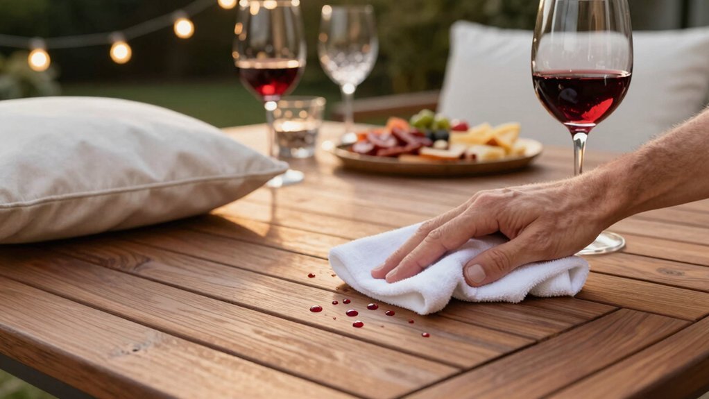 sunbrella repels spills easy cleanup