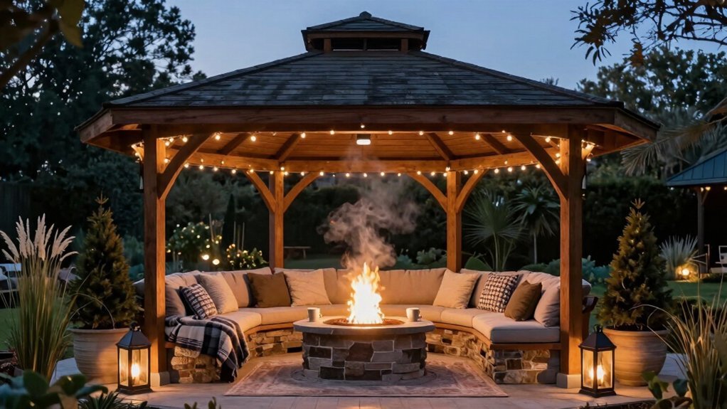 tabletop fire pit heaters layered lighting