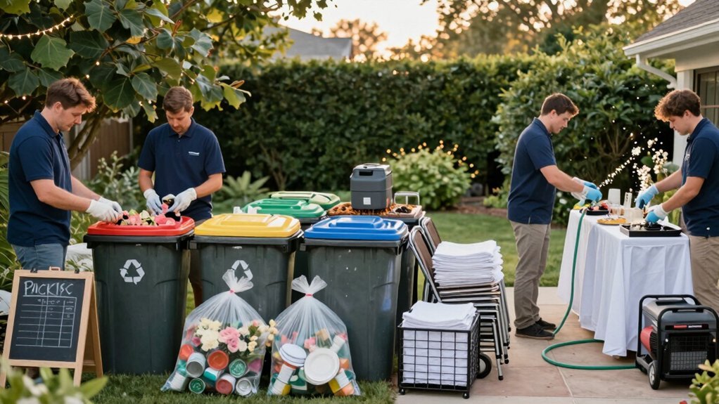 three bin waste eco friendly ware