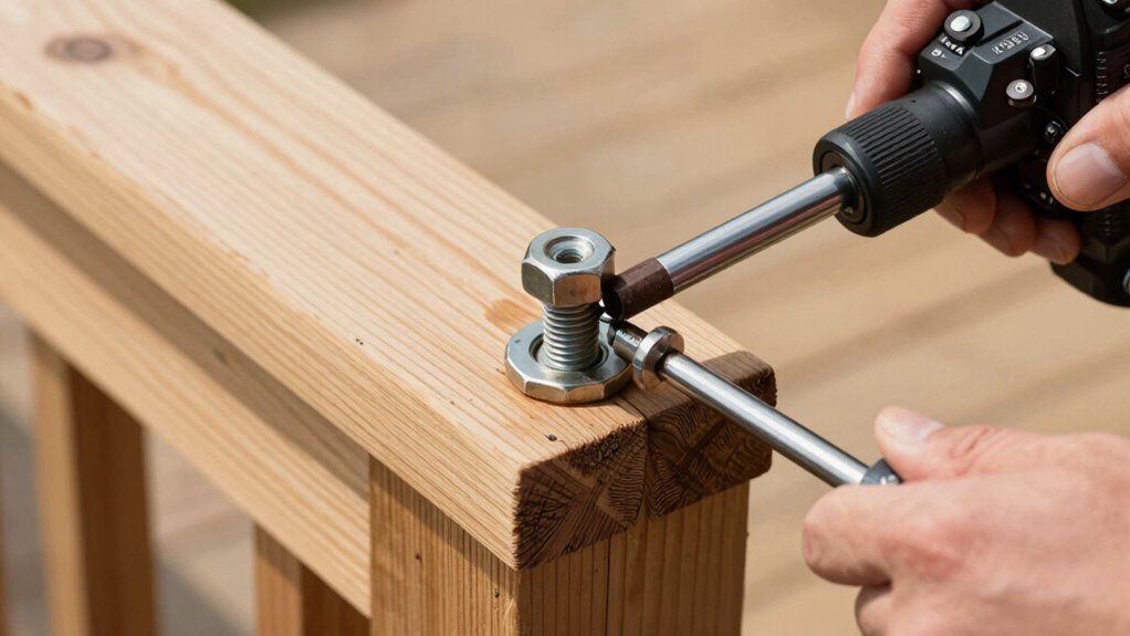 through bolts for durable railing connections