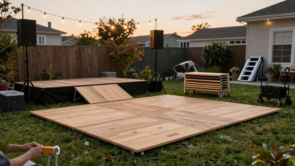 tool free interlocking tiles setup