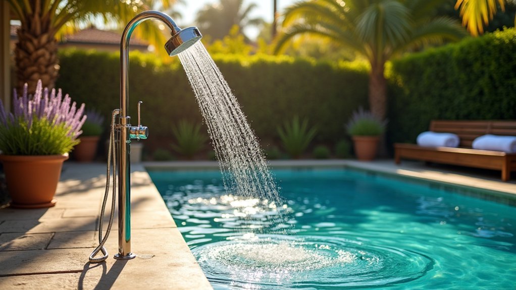top outdoor pool shower options