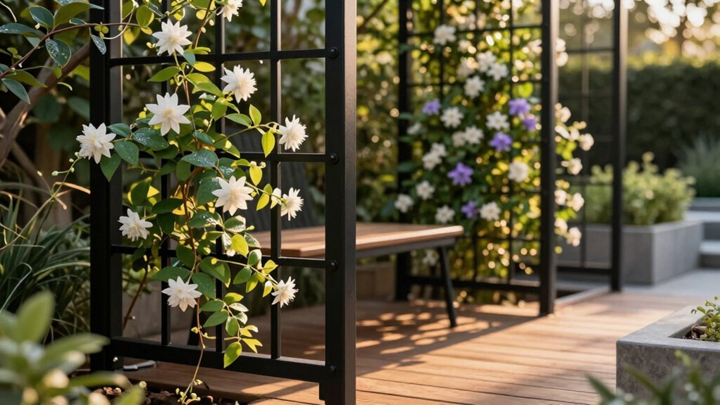 trellis privacy screens for climbing plants
