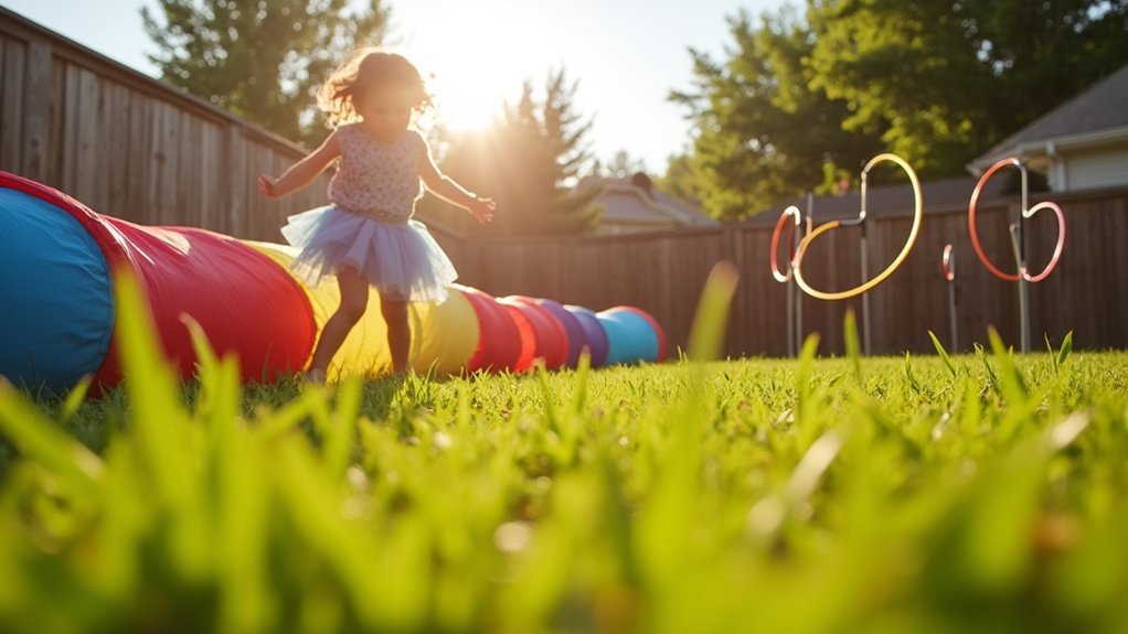 tunnels hoops crawling jumping