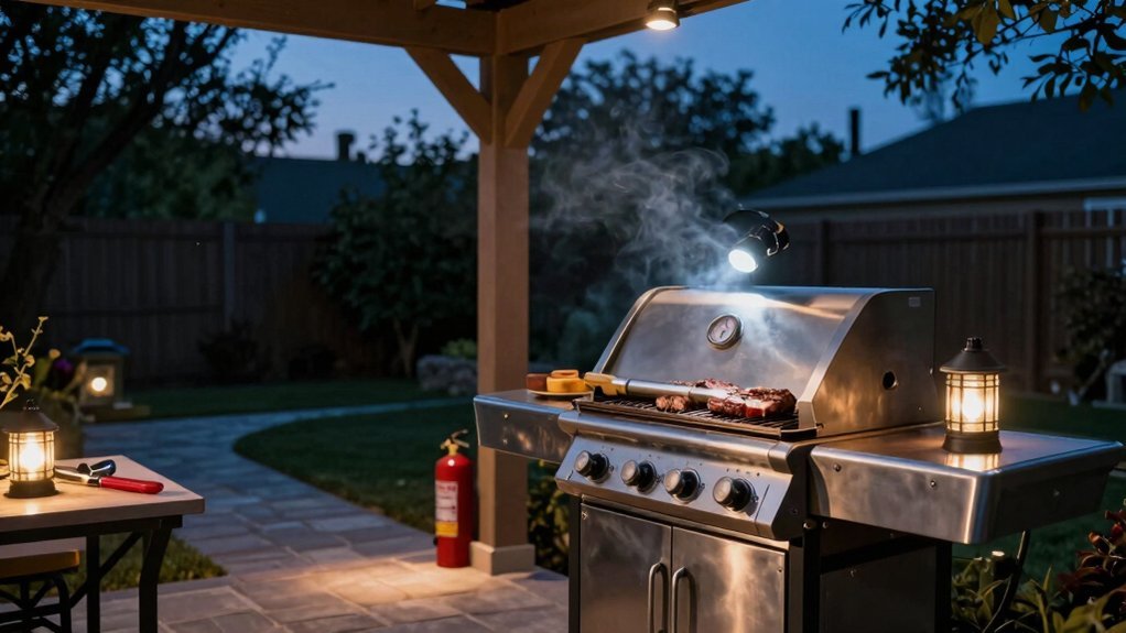 two light sources weatherproof grilling lights