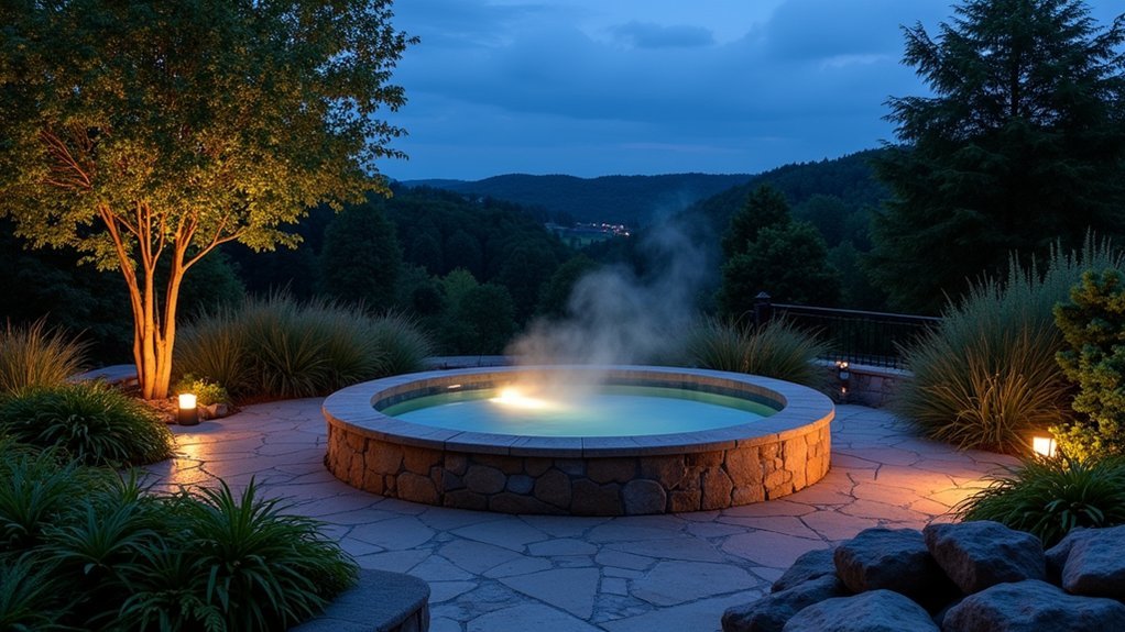 uplighting trees and shrubs