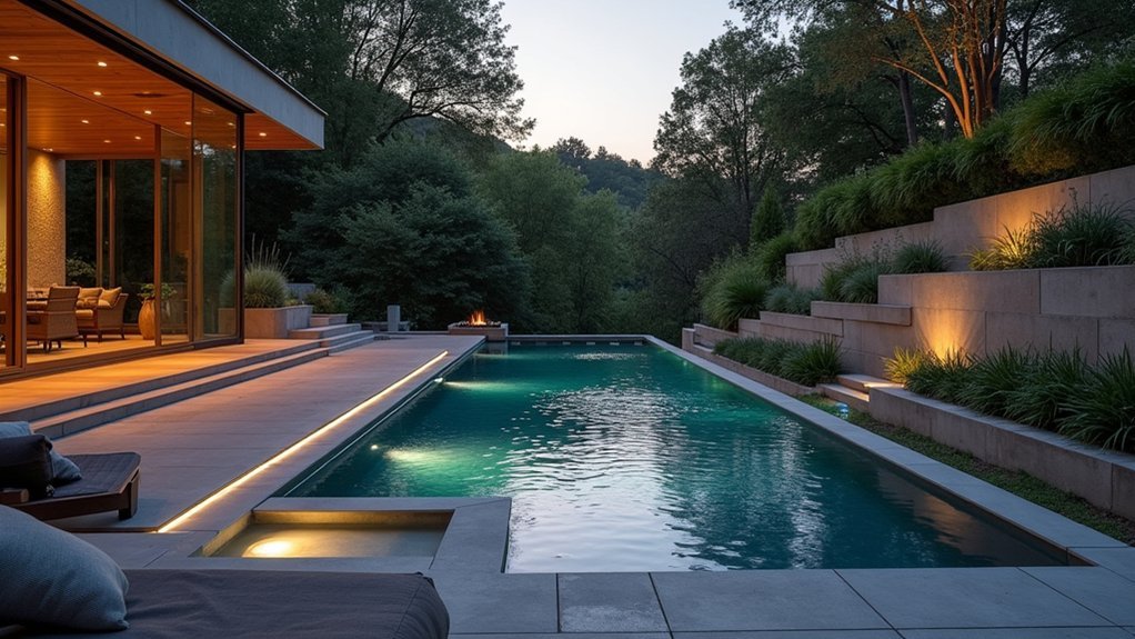 vanishing edge pool on slope