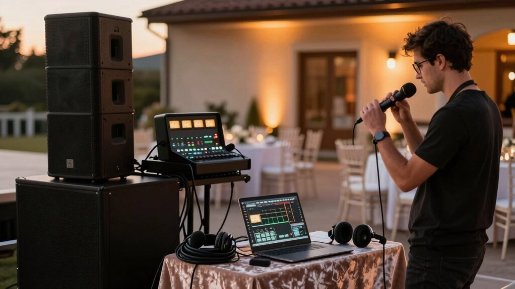 venue sound check coverage feedback placement