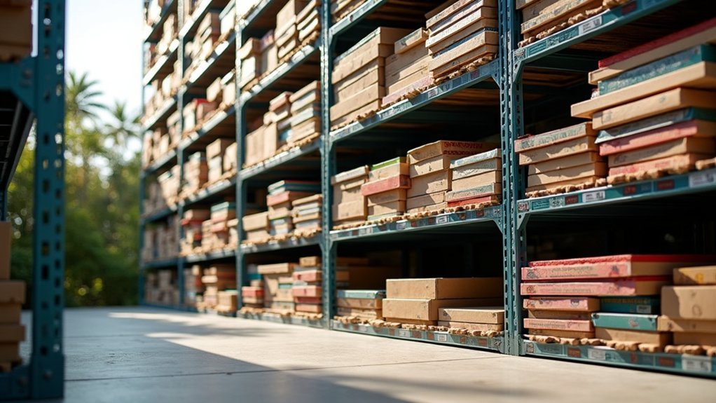 vertical racks maximize oversized yard game storage