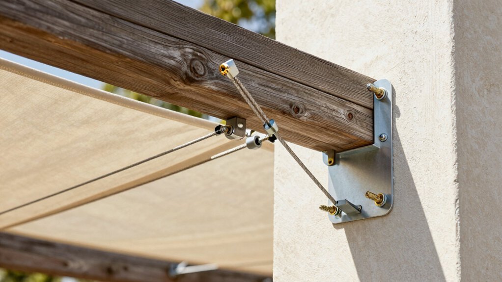 wall mounted durable shade sail anchors